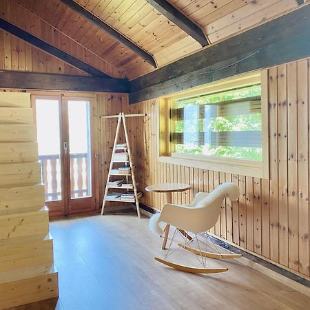 Eco Lodge With Jacuzzi And View In The Swiss Alps Grône Eksteriør billede